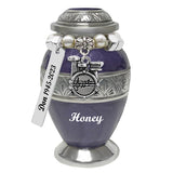 Drum Set Purple Mini Keepsake Urn - Love Charms® Option