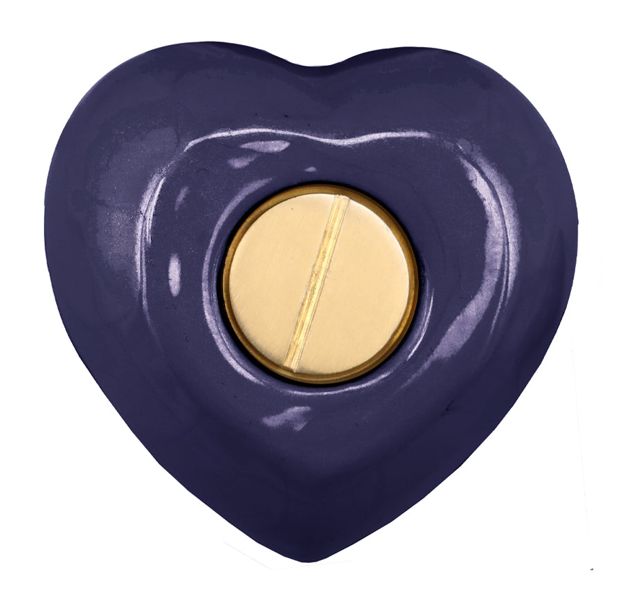 Purple Swirl Engraved Heart Keepsake Urn - Stand Option