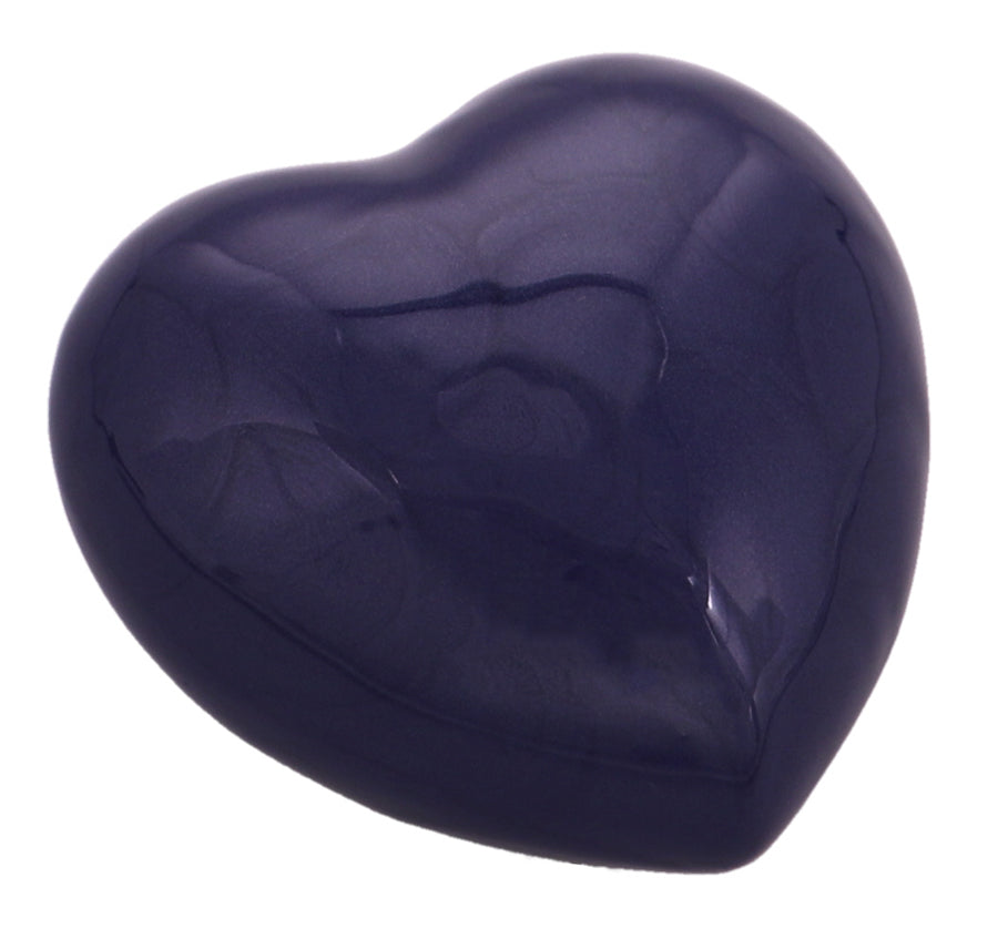 Purple Swirl Engraved Heart Keepsake Urn - Stand Option