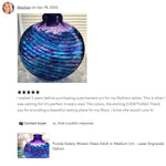 Awesome Purple Galaxy Mosaic Glass Adult or Medium Urn - Personalization Option - Made in USA