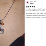 Garden Teardrop Cremation Jewelry Urn - Love Charms™ Option 