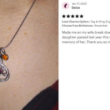 Garden Teardrop Cremation Jewelry Urn - Love Charms™ Option 
