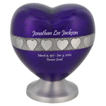Purple Hearts Child Urn