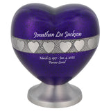 Purple Hearts Child Urn