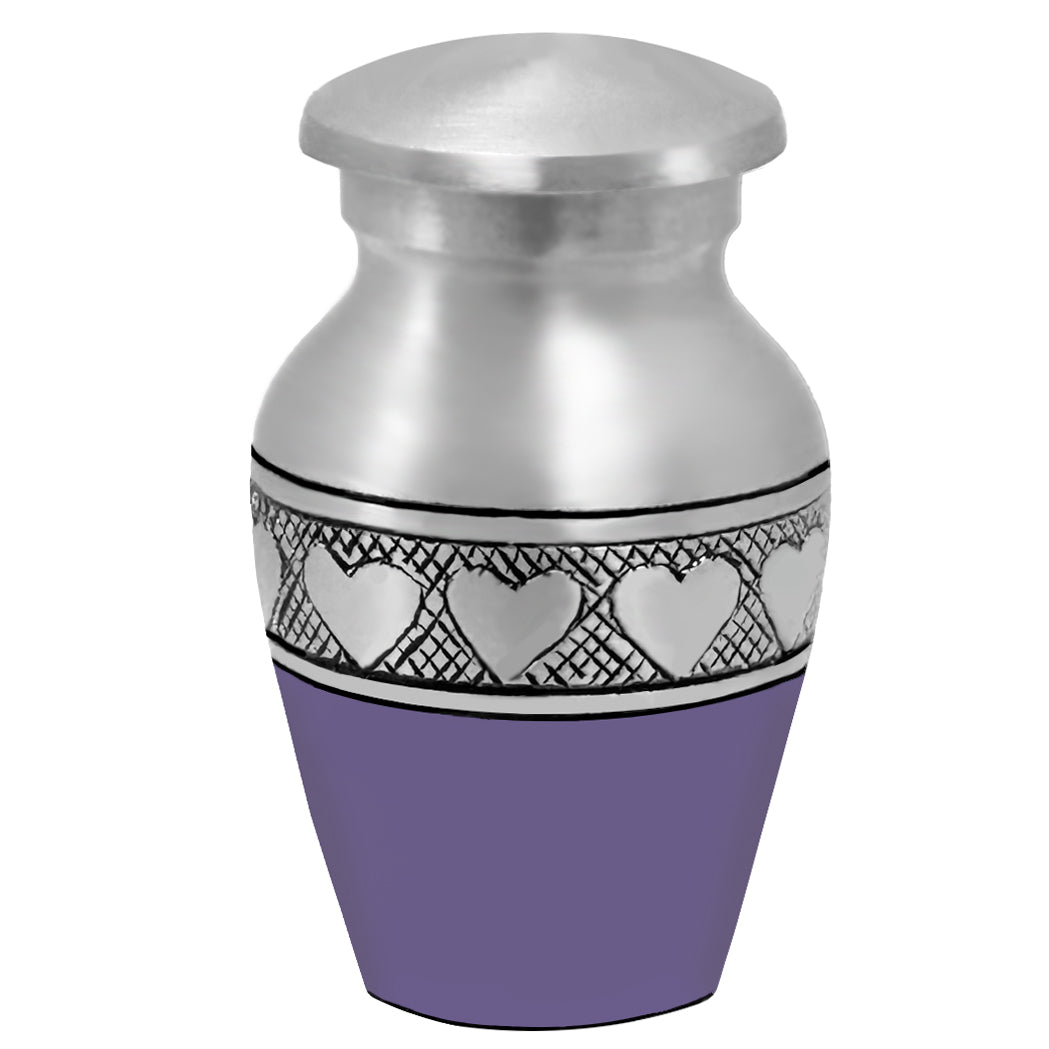 Purple Circle of Hearts Keepsake Urn - Love Charms® - Engraving Option