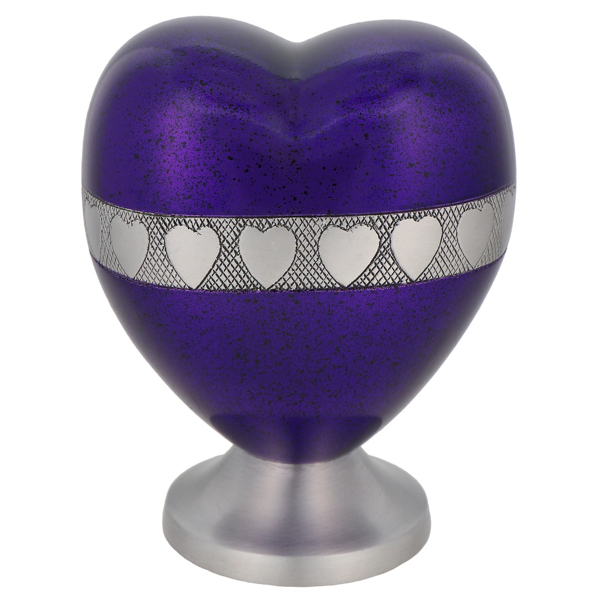 Purple Hearts Keepsake Heart Urn