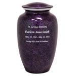 Purple Marbled Pewter Cremation Adult Urn - Tribute Wreath™ - Pro Laser Engraving