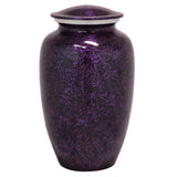 Purple Marbled Pewter Cremation Adult Urn - Tribute Wreath™ - Pro Laser Engraving