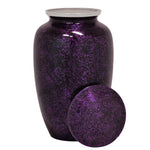 Purple Marbled Pewter Cremation Adult Urn - Tribute Wreath™ - Pro Laser Engraving
