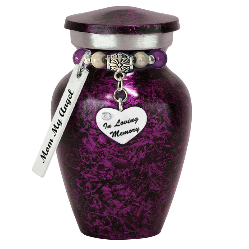 In Loving Memory Purple Heart Keepsake Urn - Love Charms® Option
