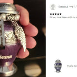 Purple Swirl Keepsake Urn - Love Charms® Option - Engraving Option