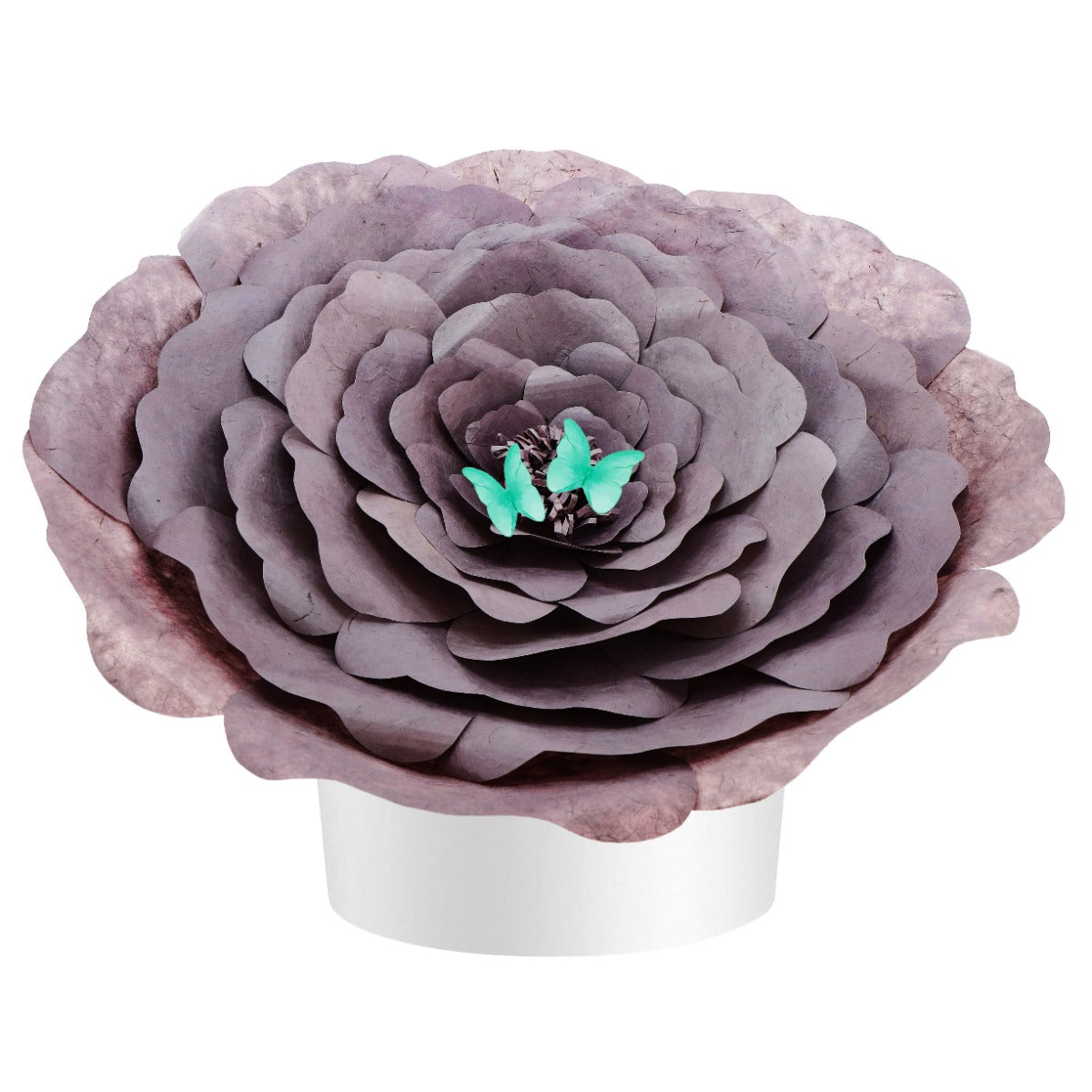 Purple Peaceful Petal® Flower Water Burial Adult or Companion Urn - Teal Butterfly Option