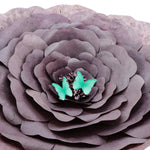 Purple Peaceful Petal® Flower Water Burial Adult or Companion Urn - Teal Butterfly Option