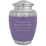 Purple Hearts Pewter Medium Urn - Tribute Wreath™ - Pro Laser Engraving