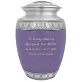 Purple Hearts Pewter Medium Urn - Tribute Wreath™ - Pro Laser Engraving