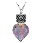 Purple Swirl Heart Teardrop Cremation Jewelry