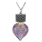 Purple Swirl Heart Teardrop Cremation Jewelry