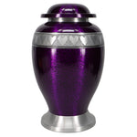 Purple Pewter Hearts Cremation Urn  - Pro Diamond Engraving