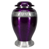 Purple Pewter Hearts Cremation Urn  - Pro Diamond Engraving