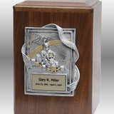 Bottom Loading Race Driver Wood Urn