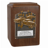 Major Sports & Fire Fighter Plaque Adult Wood Cremation Urns - Free Engraving