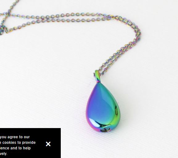 Rainbow Teardrop Ash Urn - Love Charms® Option