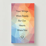 Rainbow Crystal Photo Memorial Cards - Funeral  Cards - Celebration of Life Cards