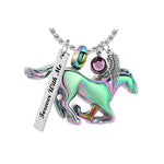 Rainbow Horse Ash Urn - Love Charms™ Option