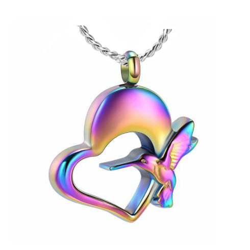 Rainbow Hummingbird Ash Urn - Love Charms™ Option