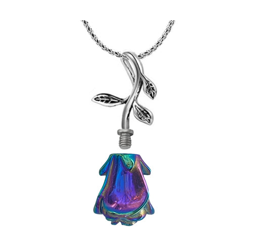 Rainbow Rose Jewelry Ash Urn - Love Charms™ Option
