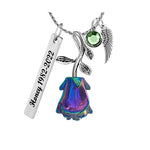 Rainbow Rose Jewelry Ash Urn - Love Charms™ Option