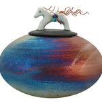 Raku Horse Child Urn
