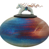 Raku Horse Child Urn