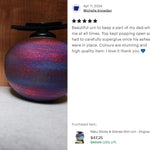 Raku Sticks & Stones Keepsake Urn & Engraved Stand