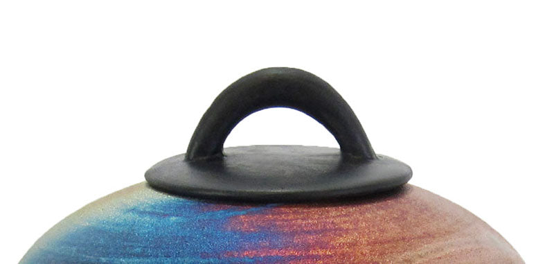 Raku Mountain Youth Urn 