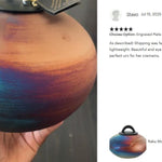 Raku Mountain Cremation Adult Urn - Personalized Option