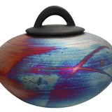 Raku Mountain Youth or Medium Cremation Urn - Hand Made
