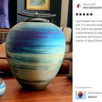 South Western Raku Cremation Adult or Medium Urn - Personalization Option