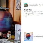 South Western Raku Cremation Adult or Medium Urn - Personalization Option