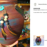 Native American Style Raku Cremation Adult or Medium Urn - Personalization Option