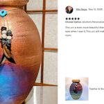 Native American Style Raku Cremation Adult or Medium Urn - Personalization Option