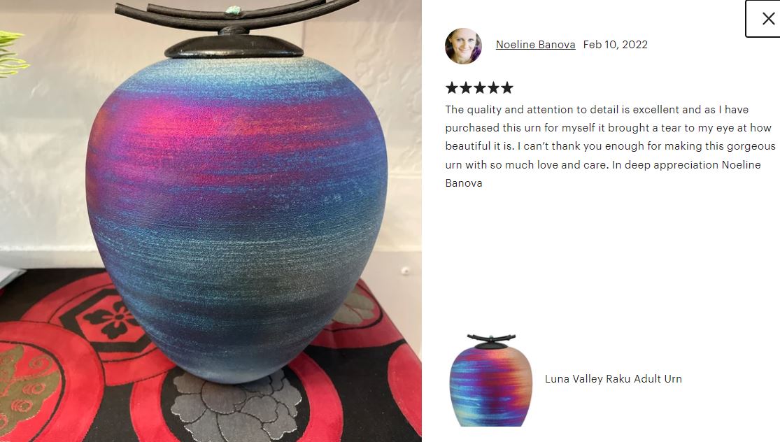 South Western Raku Youth Urn