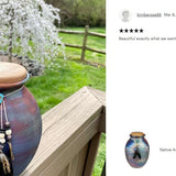 Native American Style Raku Cremation Adult or Medium Urn - Personalization Option