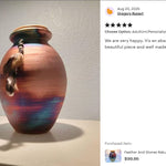 Native American Style Medium Raku Urn