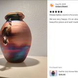 Native American Style Medium Raku Urn