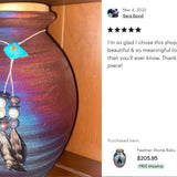 Native American Style Raku Cremation Adult or Medium Urn - Personalization Option
