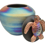 Baby Turtle Raku Keepsake Urn