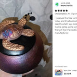Sea Turtle Raku Keepsake Cremation Urn - Personalization Option