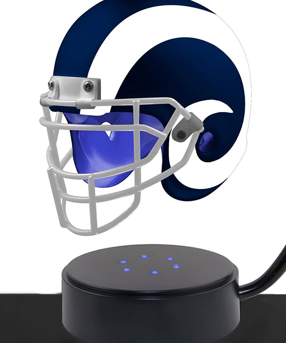 Football Cremation Urn & Los Angles Rams Hover Helmet Décor