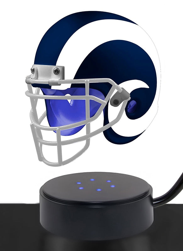 Football Cremation Urn & Los Angles Rams Hover Helmet Décor